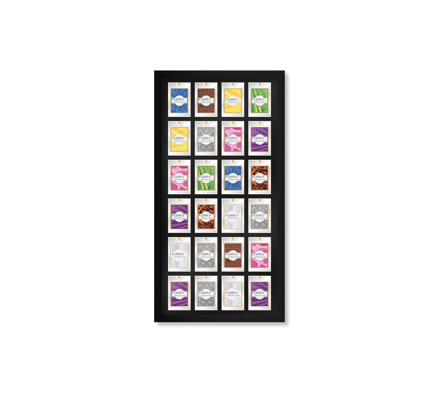 24 (4x6) Magnetic (One-Touch) Cases Frame | Black