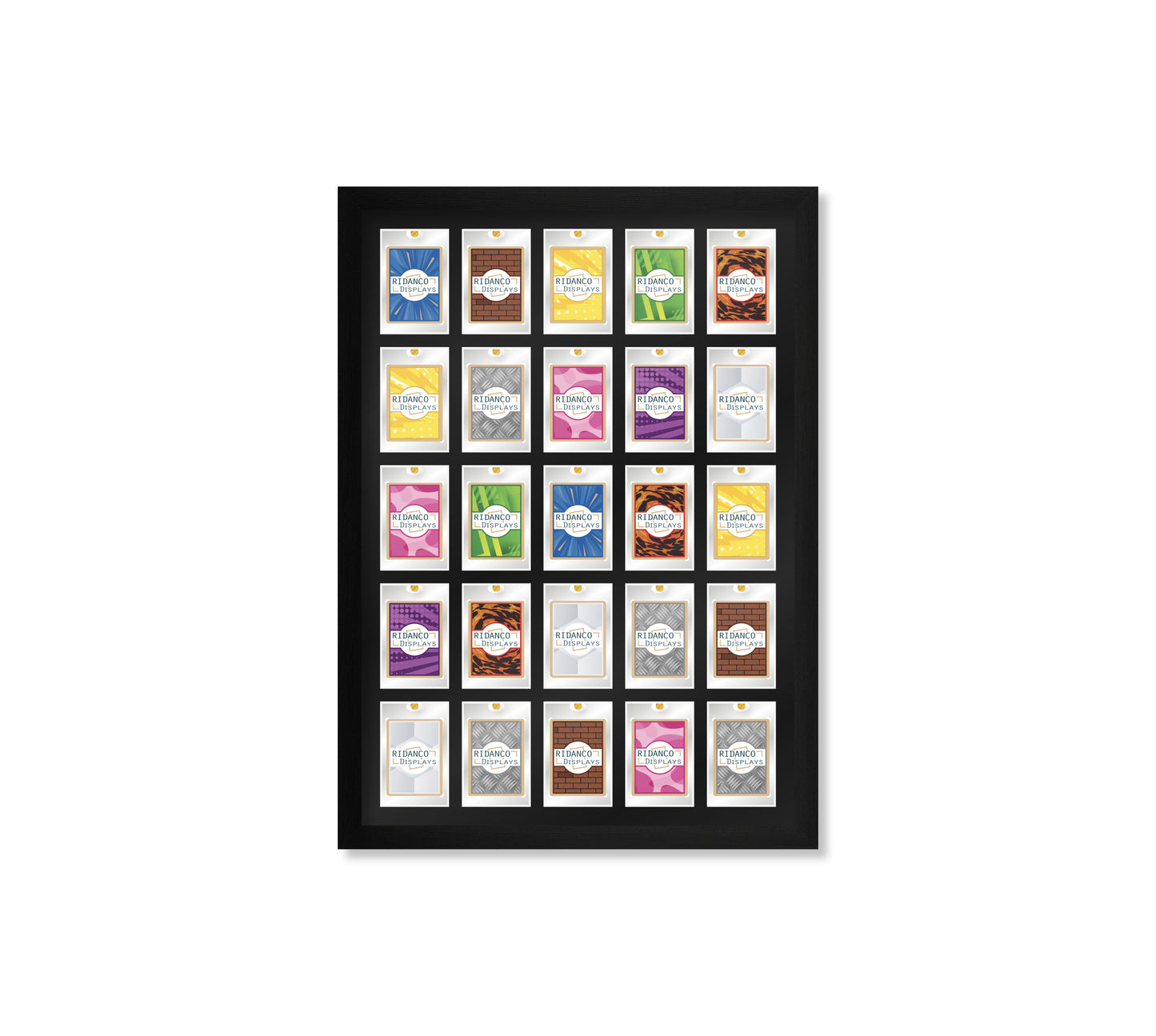 25 (5x5) Magnetic (One-Touch) Cases Frame | Black