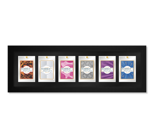 6 (1 rows of 6) Magnetic (One-Touch) Cases Frame | Black