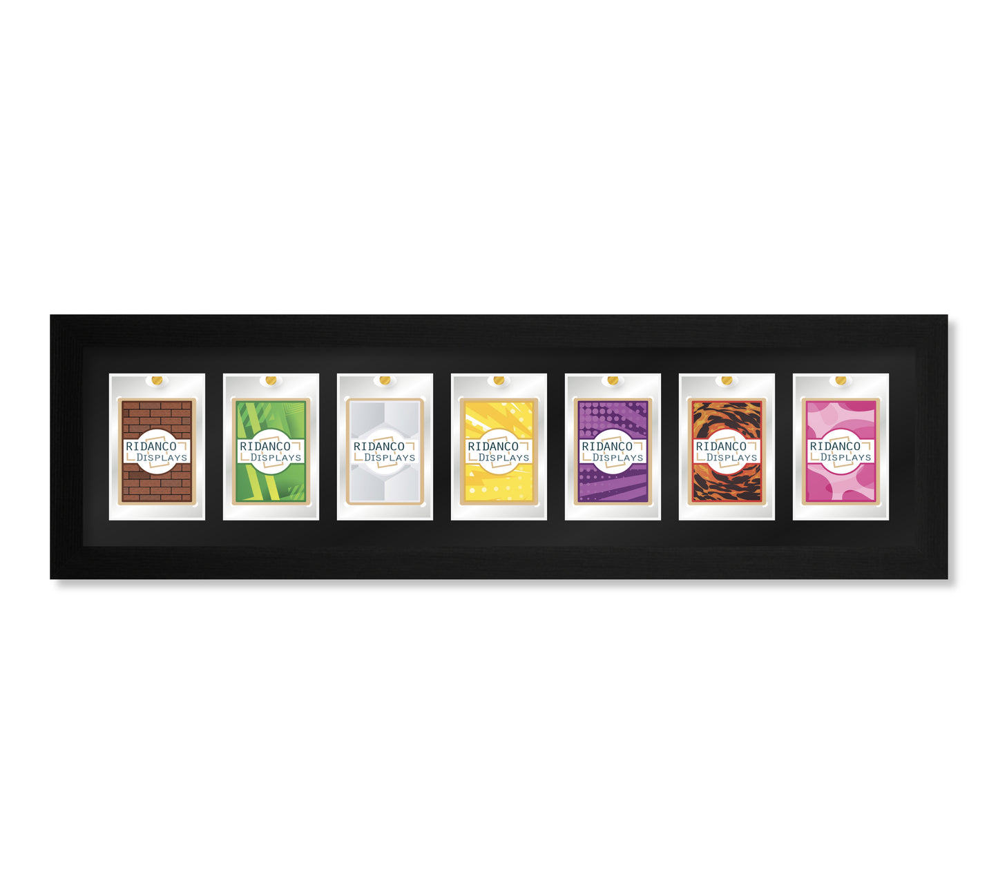 7 (1 row of 7) Magnetic (One-Touch) Cases Frame | Black