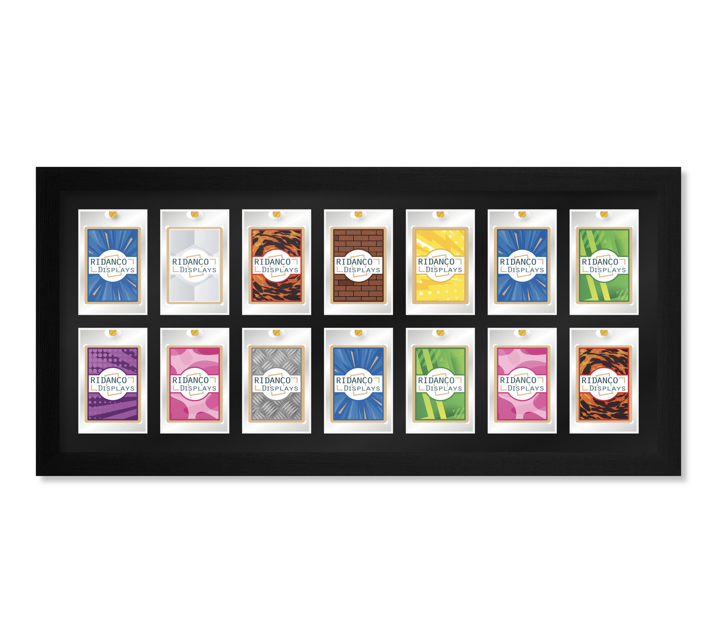 14 (2 rows of 7) Magnetic (One-Touch) Cases Frame | Black