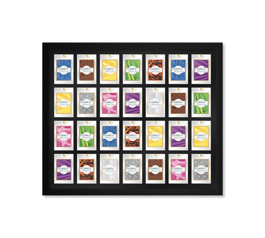 28 (7x4) Magnetic (One-Touch) Cases Frame | Black