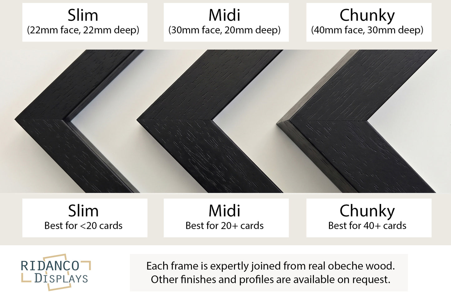 27 Raw Trading Card Display Frame | Black