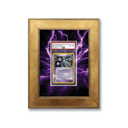 Mewtwo Gold Star Print 1 Graded Card Slab Frame | 33x30mm 'Showpiece'