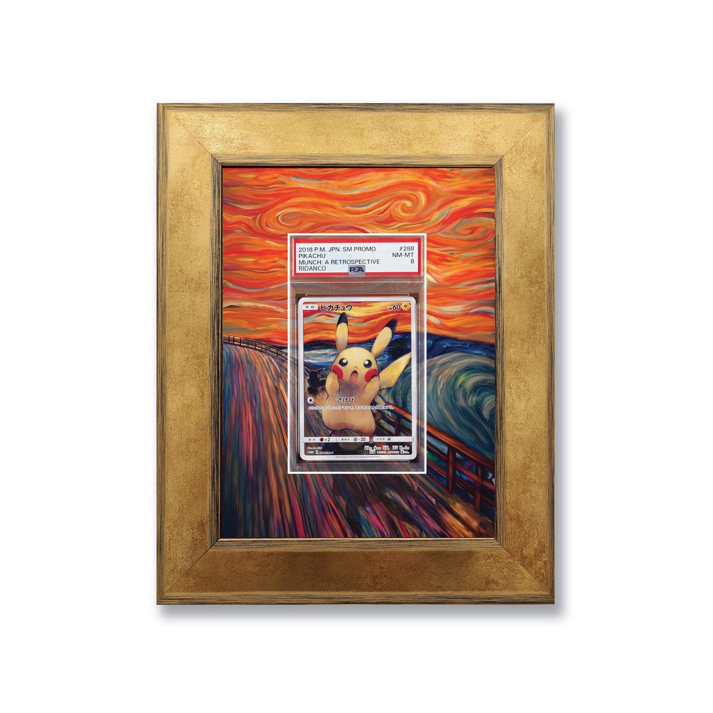 Pikachu Scream Munch Promo 1 Graded Card Slab Frame | 33x30mm 'Showpiece'