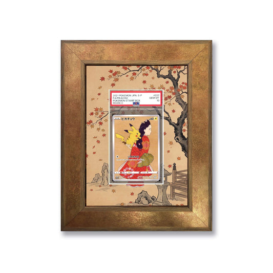 Stamp Box Pikachu Print 1 Graded Card Slab Frame | 33x30mm 'Showpiece'