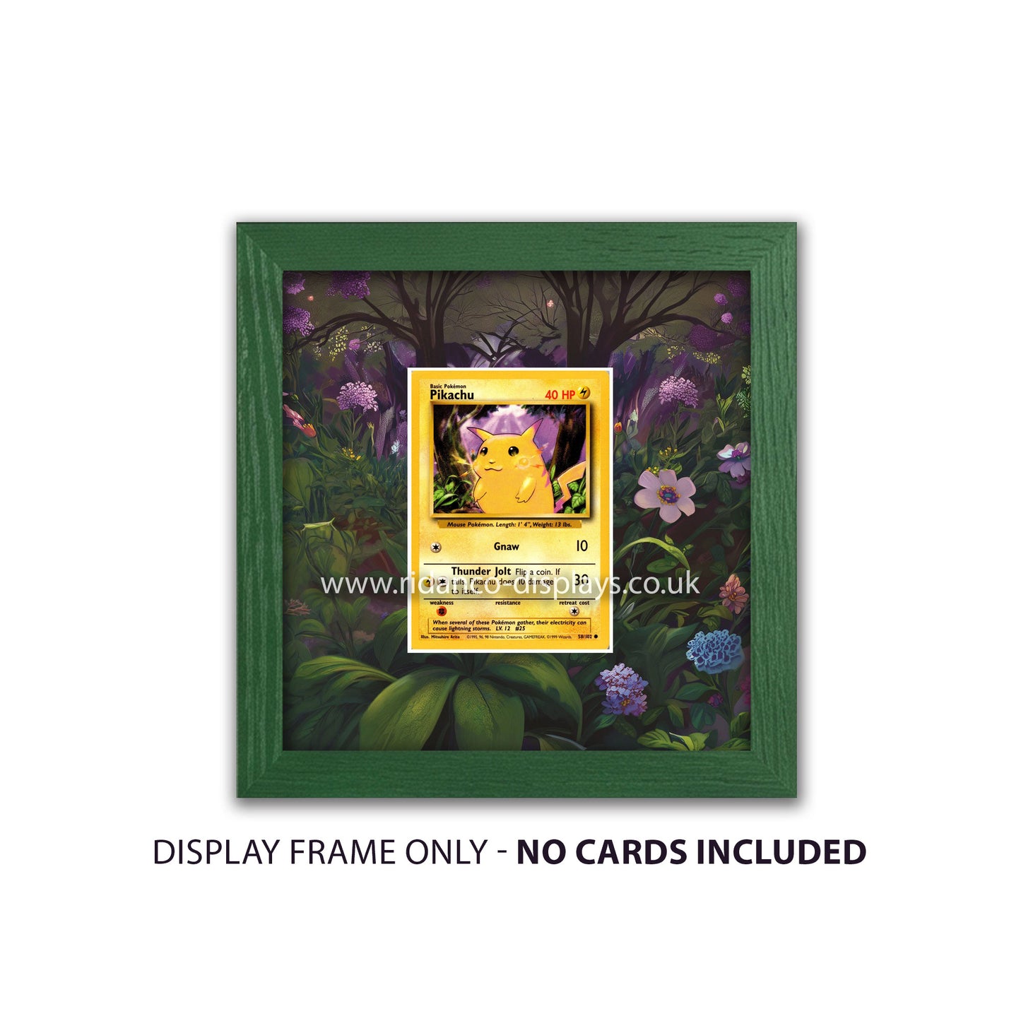 Base Set Pikachu Raw Card Frame | 20mm 'Showpiece Raw'