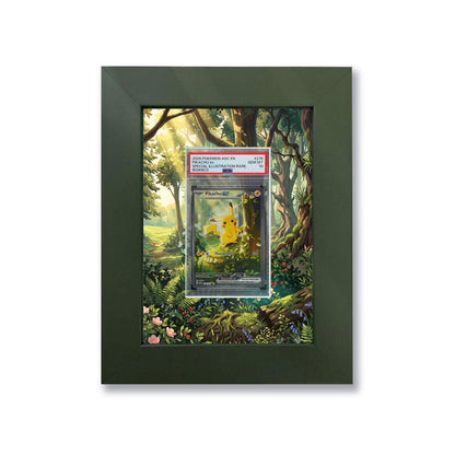 Pikachu Ex (Treekachu) Print 1 Graded Card Slab Frame | 33x30mm 'Showpiece'