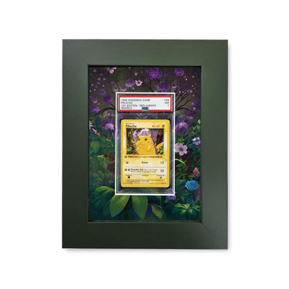 Base Set Pikachu Print 1 Graded Card Slab Frame | 33x30mm 'Showpiece'
