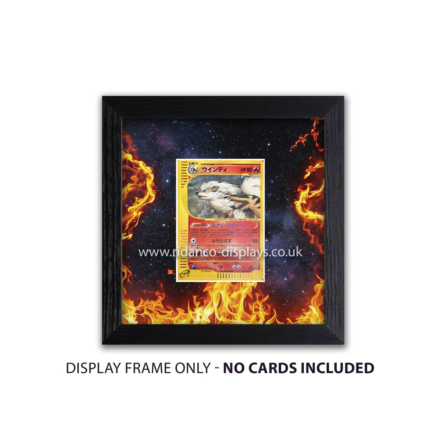 Arcanine 017 Mysterious Mountains Raw Card Frame | 20mm 'Showpiece Raw'