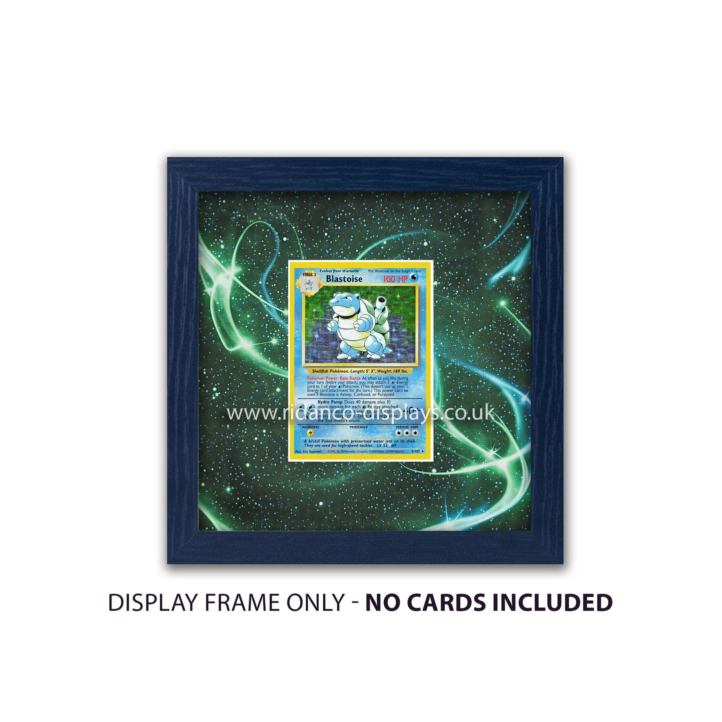 Blastoise Base Set Raw Card Frame | 20mm 'Showpiece Raw'