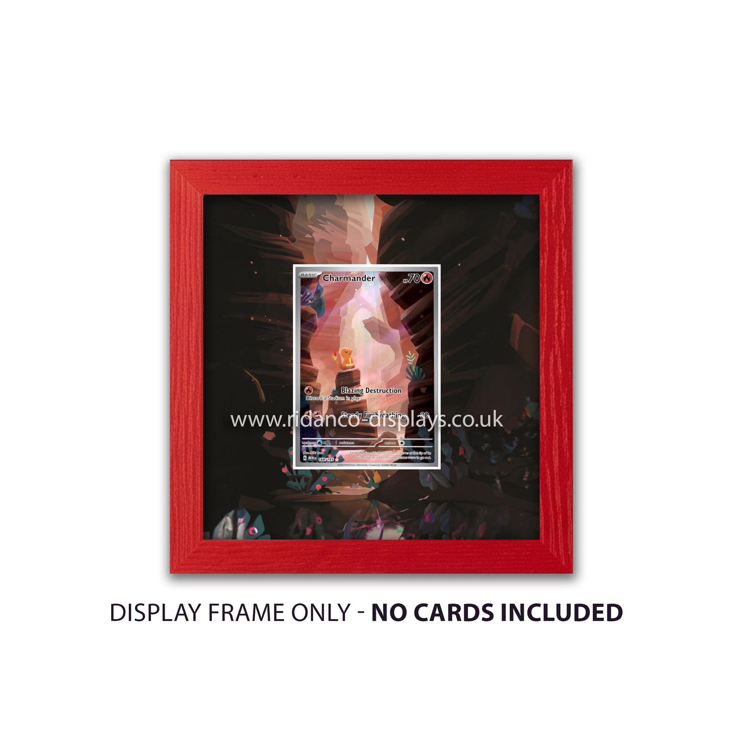 Charmander 151 Raw Card Frame | 20mm 'Showpiece Raw'