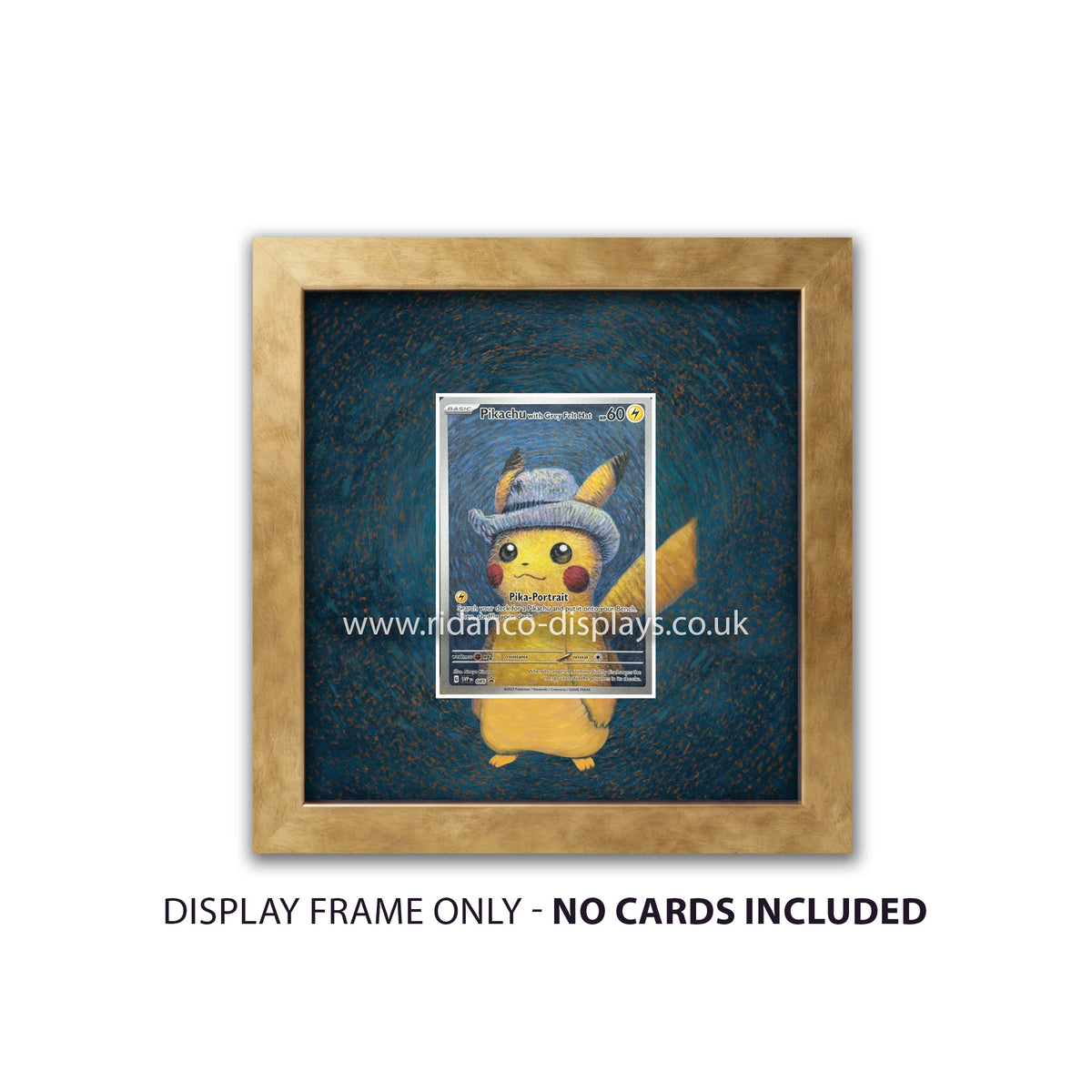 Felt Hat Pikachu Original Raw Card Frame | 20mm 'Showpiece Raw'