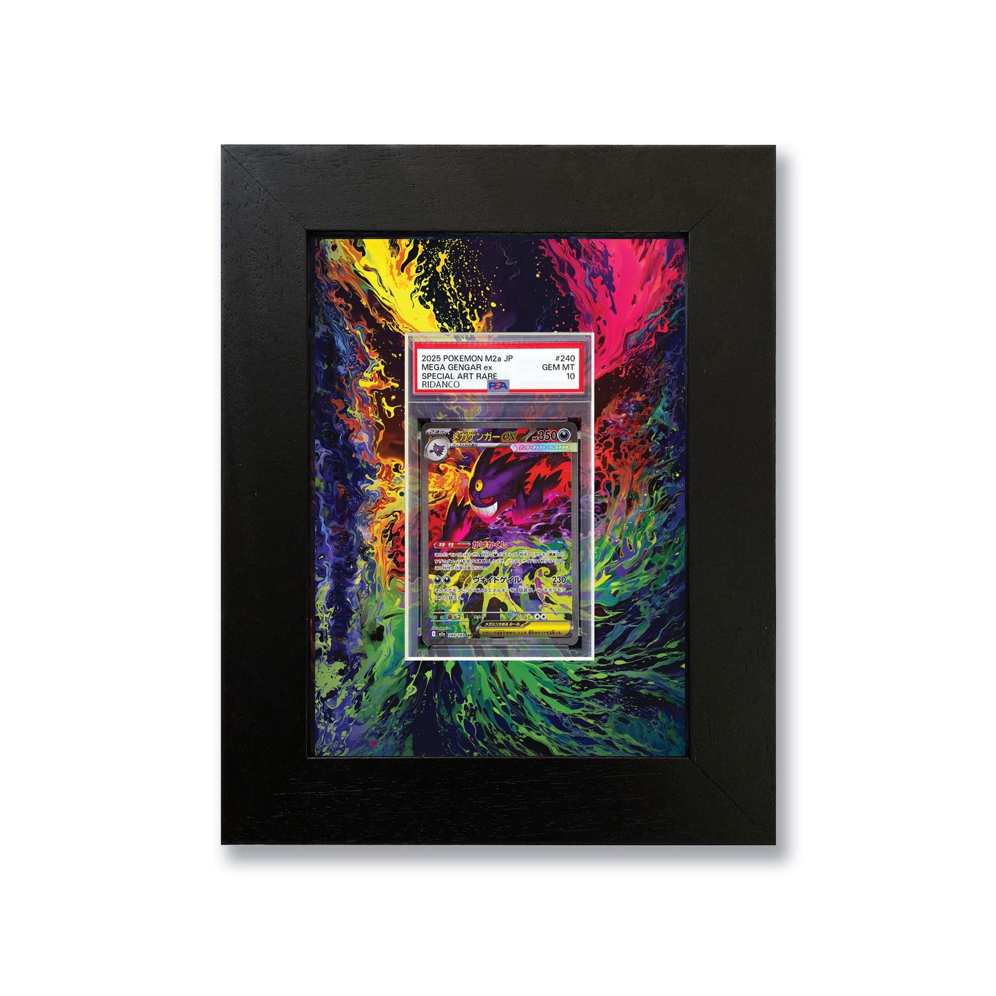 Mega Gengar Ex Print 1 Graded Card Slab Frame | 33x30mm 'Showpiece'
