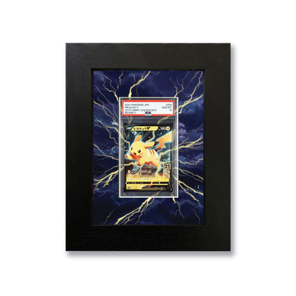 Pikachu V 25th Golden Box Print 1 Graded Card Slab Frame | 33x30mm 'Showpiece'