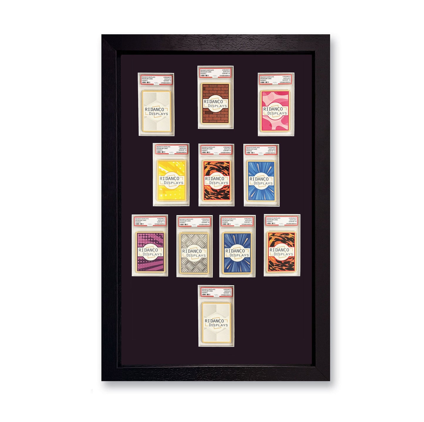 11 Graded Card (4-3-3 Formation) Slab Frame Frame | Various Colours