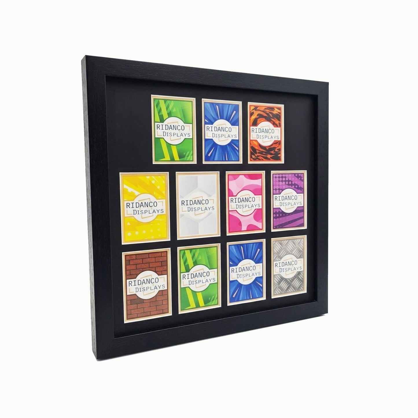 11 (4,4,3) Raw Trading Card Display Frame | Black | Ridanco Core