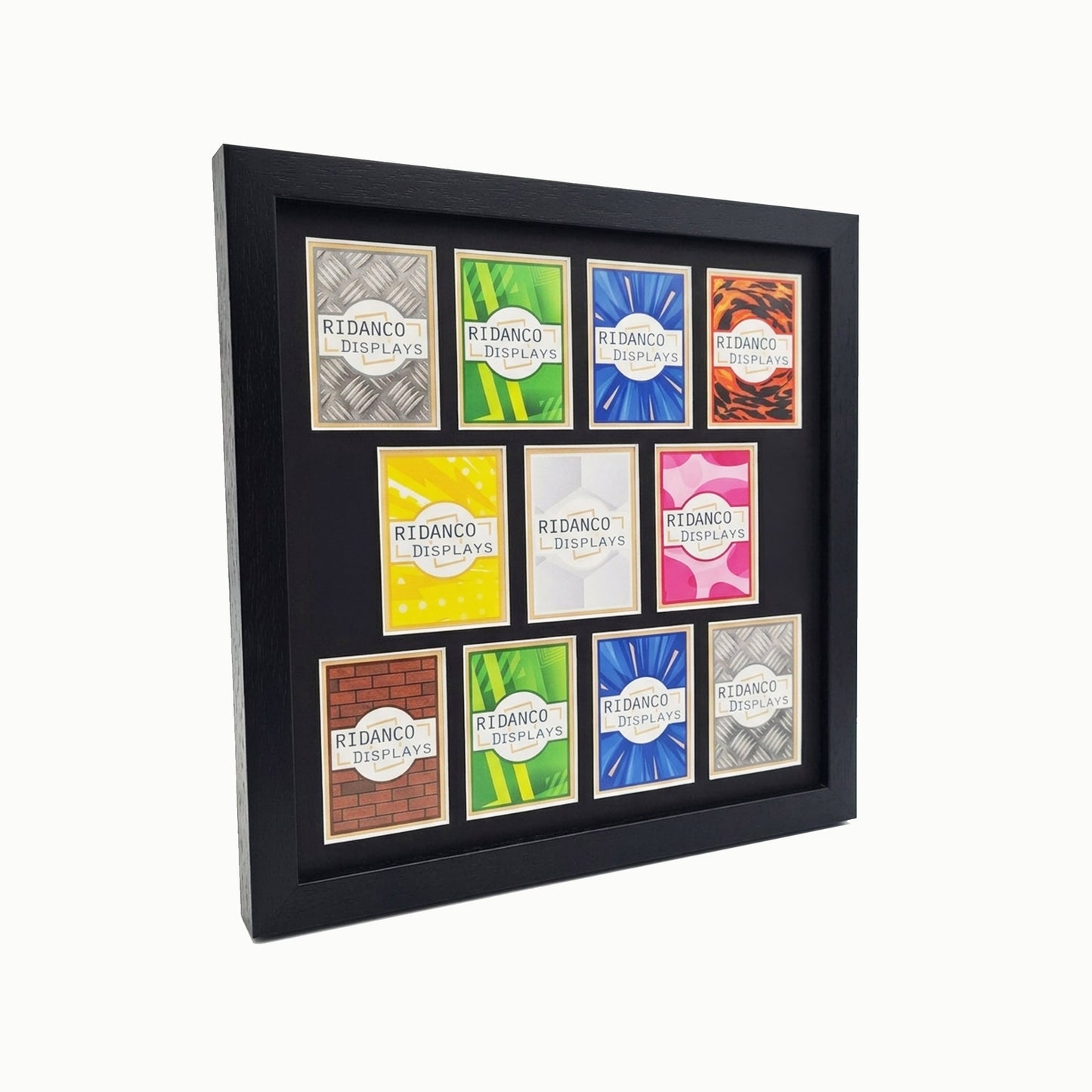 11 (4,3,4) Raw Trading Card Display Frame | Black | Ridanco Core