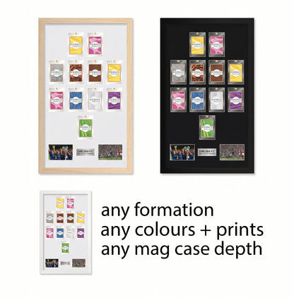 11 Magnetic (One Touch) Cases Display Frame | Standard Mount + 'Extras' | Various Colours