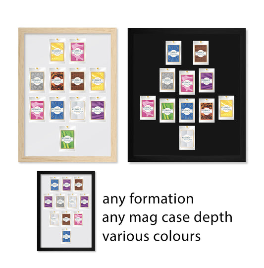 11 Magnetic (One Touch) Cases Display Frame | Standard Mount | Various Colours