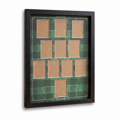 11 Football Pitch Print (4-4-2 OR 4-3-3) Raw Card Display Frame | 22x22mm