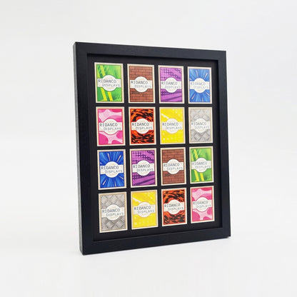 16 (4x4) Raw Trading Card Display Frame | Black | Ridanco Core