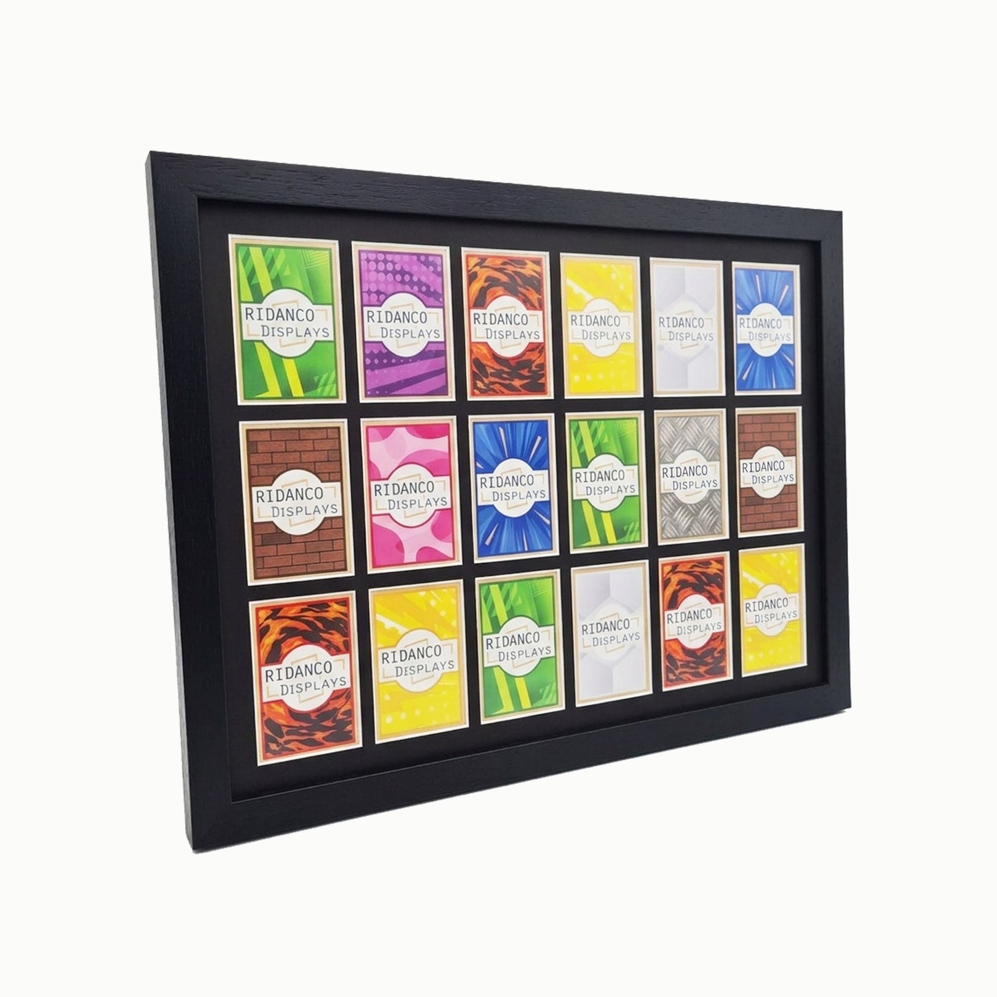 18 Raw Trading Card Display Frame | Black | Ridanco Core