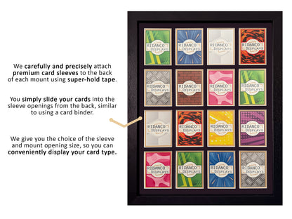 6 Raw Trading Card Display Frame | Black | Ridanco Core