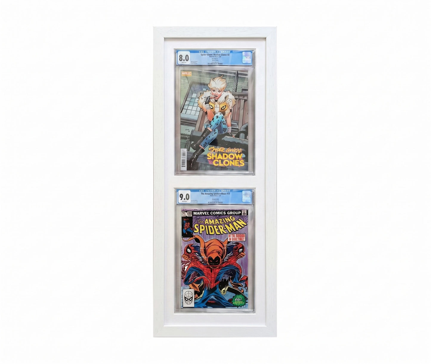 2 (2x1) CGC Graded Comic Book Frame | White, 23x35mm