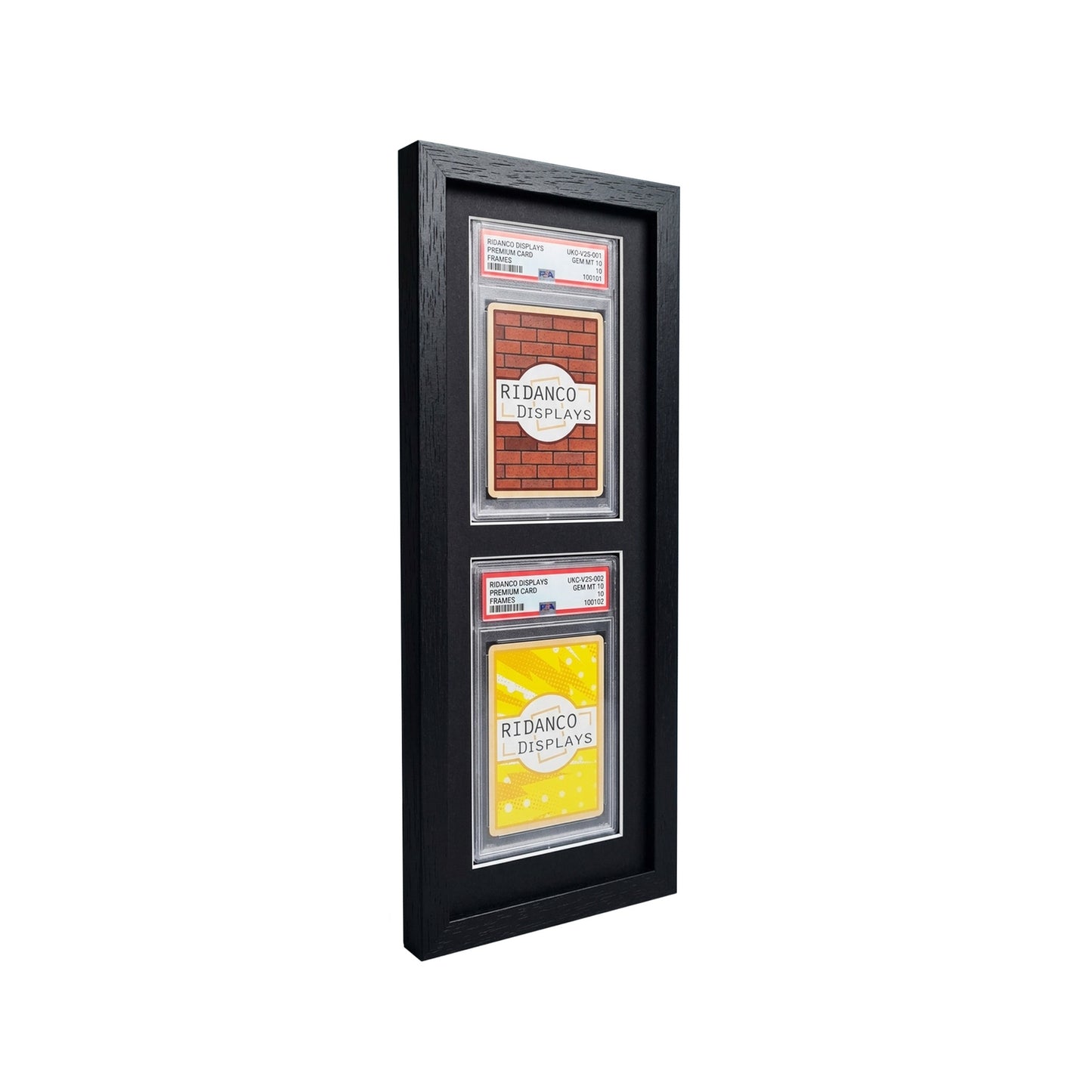 2 'Portrait' Graded Card Slab Frame | Black | Ridanco Core