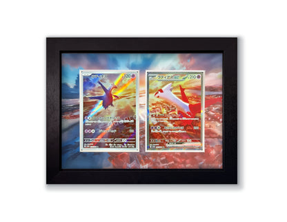 Pokemon Latias and Latios Surging Sparks SAR Print Raw Card Frame