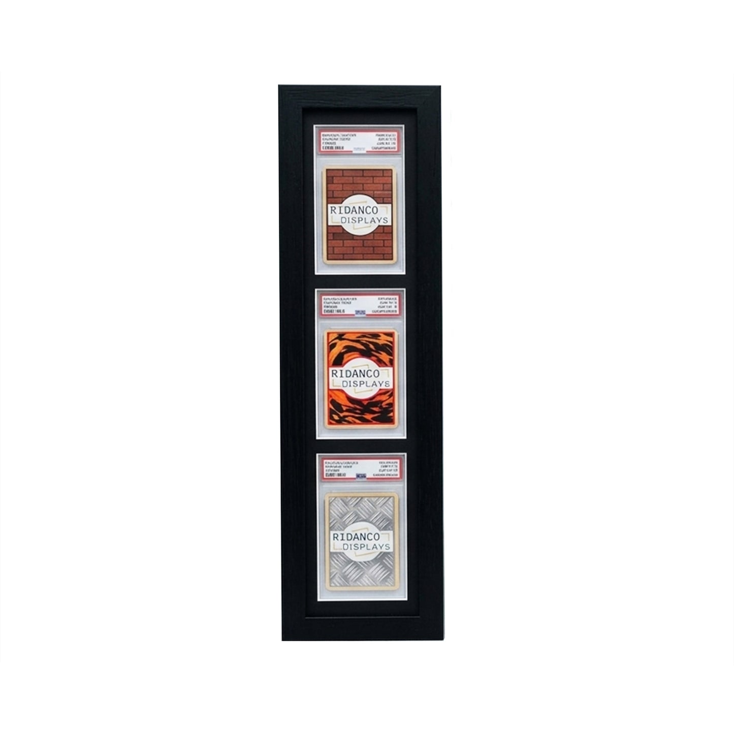 3 'Portrait' Graded Card Slab Frame | Black | Ridanco Core