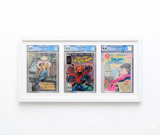 3 CGC Graded Comic Book Frame | White, 23x35mm