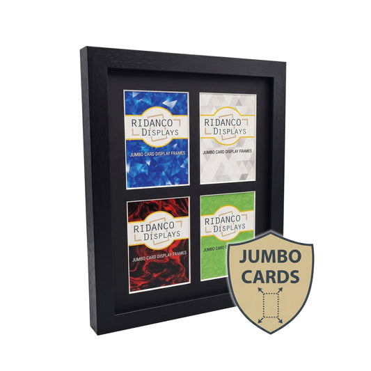 4 Jumbo (Oversize Cards) Display Frame | 2x2 Layout | Black 30x20mm