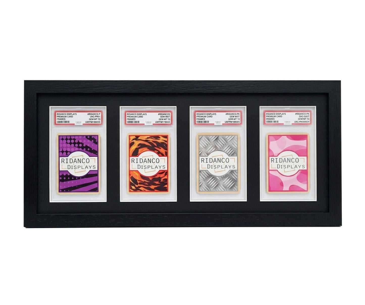 4 (1x4) Graded Card Slab Frame | Black | Ridanco Core
