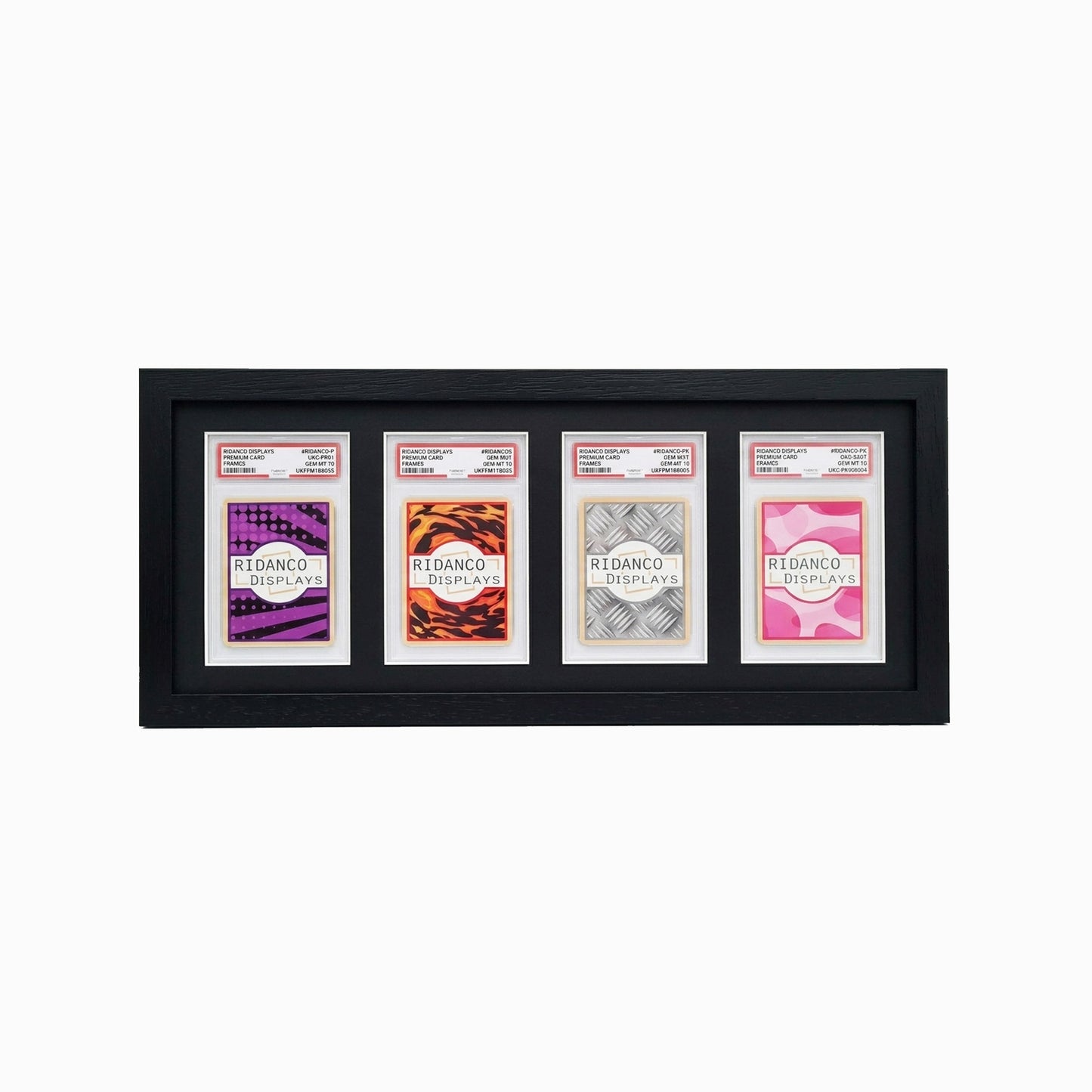 4 (1x4) Graded Card Slab Frame | Black | Ridanco Core