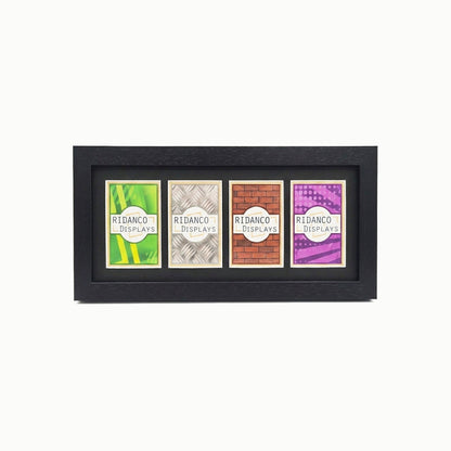 4 (1x4) Raw Trading Card Display Frame | Black | Ridanco Core