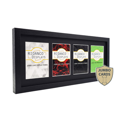4 Jumbo (Oversize Cards) Display Frame | 1x4 Layout | Black 30x20mm
