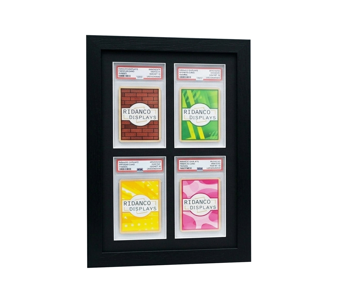 4 (2x2) Graded Card Slab Frame | Black | Ridanco Core