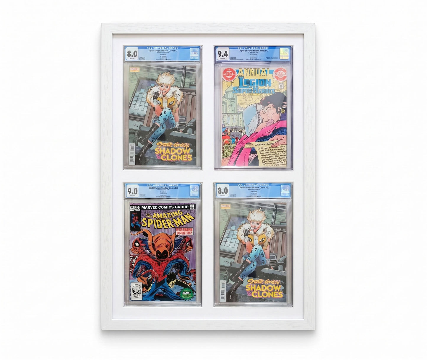 4 CGC Graded Comic Book Frame | White, 23x35mm