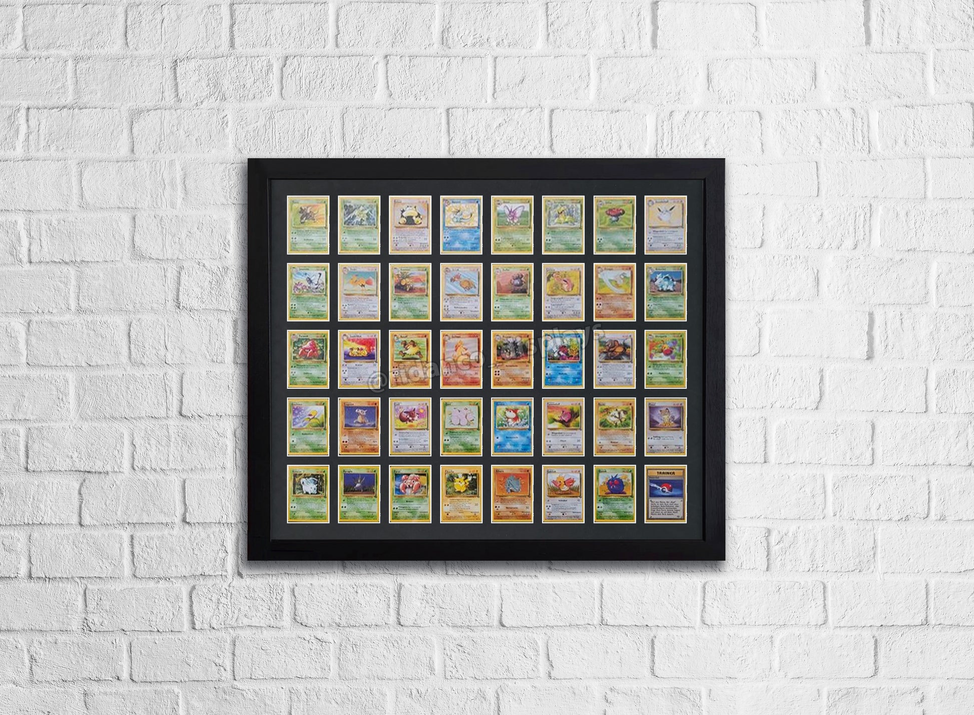 150 pokemon cards framed 40 Raw Trading Card Display Frame