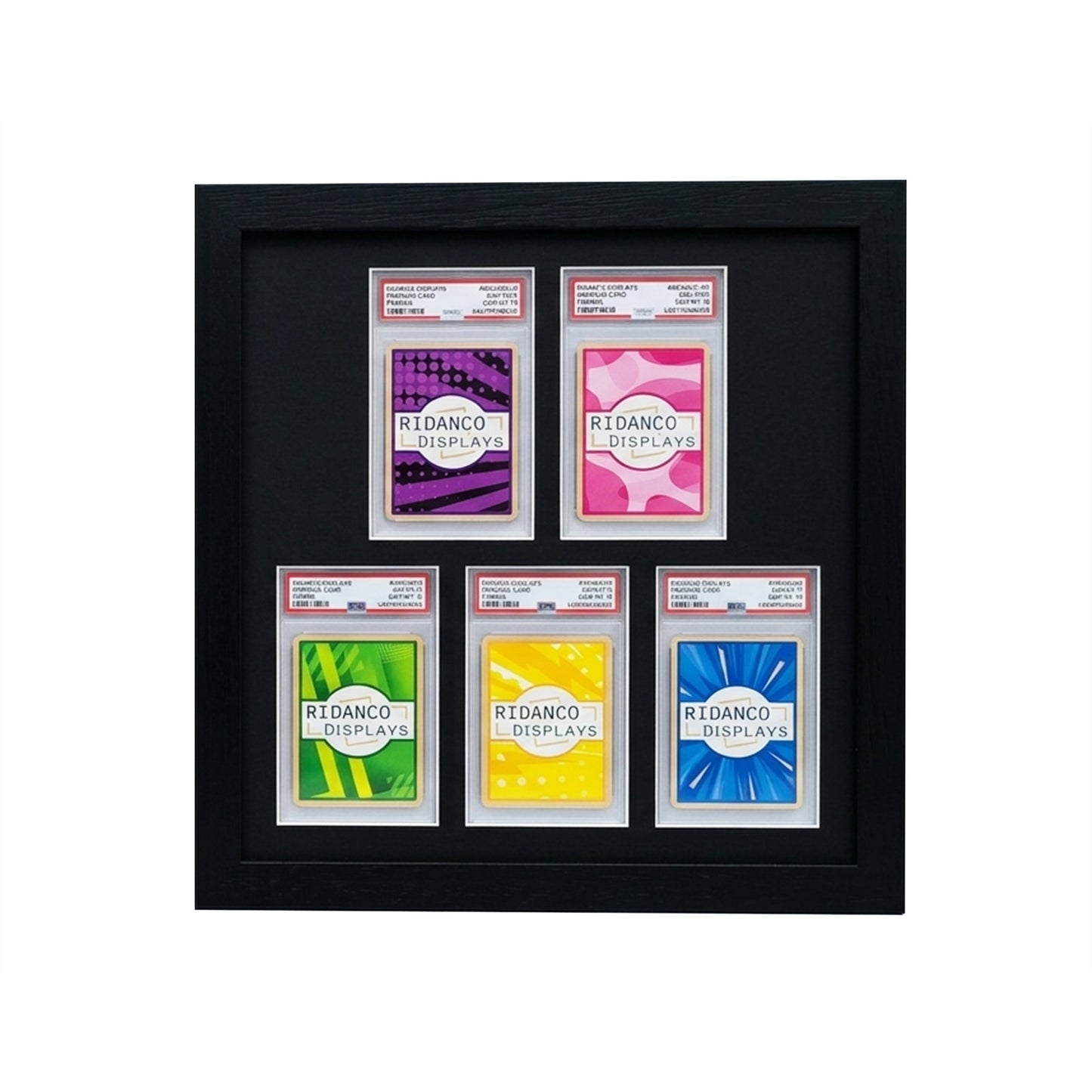 5 (3+2) Graded Card Slab Frame | Black | Ridanco Core