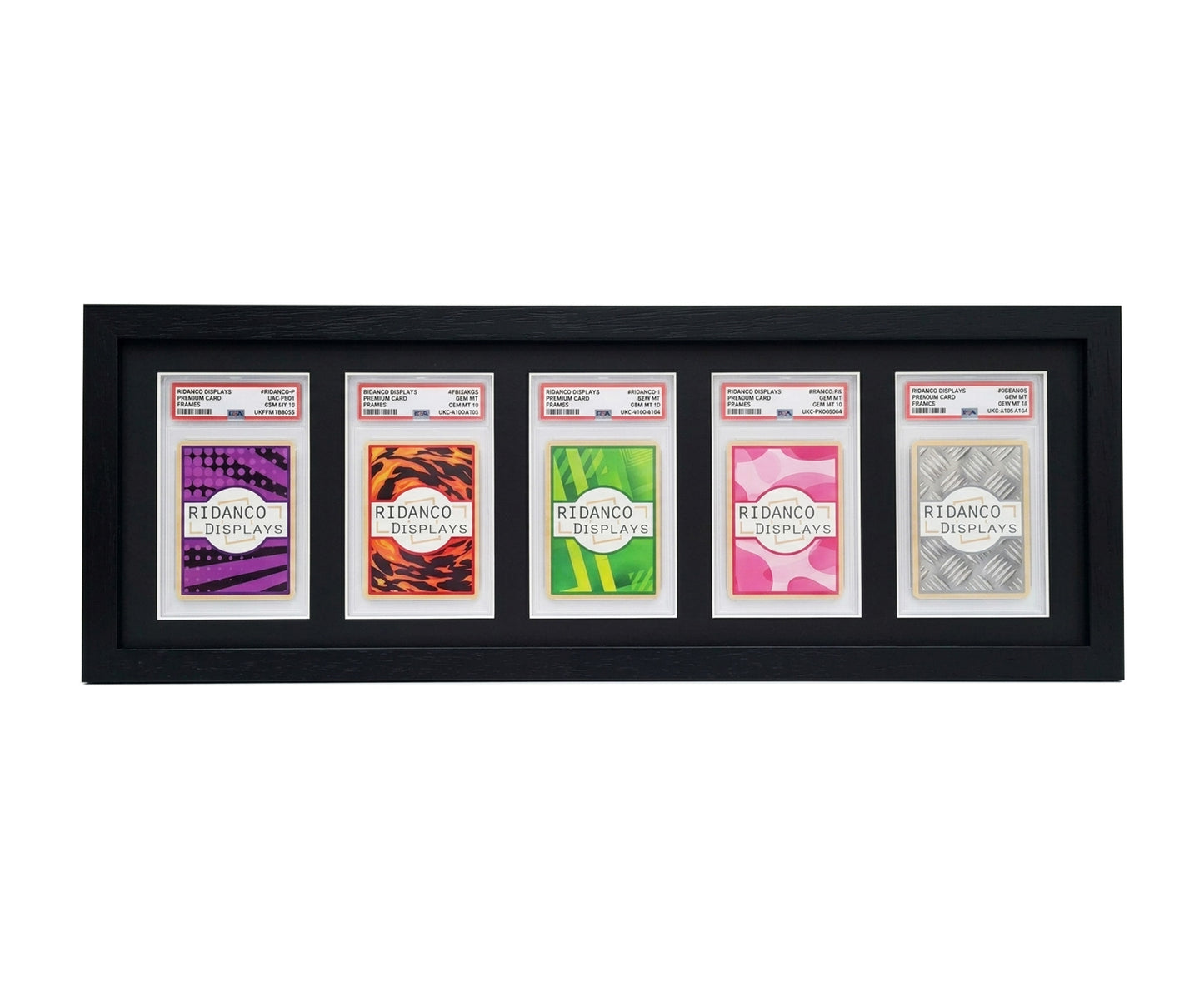 5 (1x5) Graded Card Slab Frame | Black | Ridanco Core