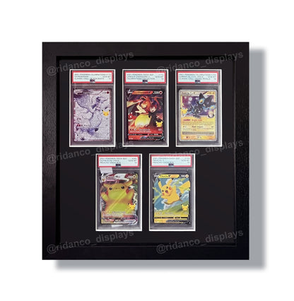 5 (2,3 or 3,2) Graded Card Slab Frame | Black, 39x29mm