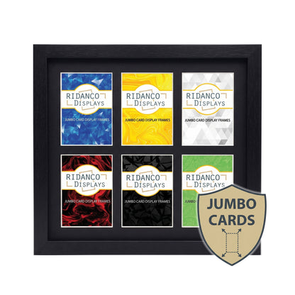 6 Jumbo (Oversize Cards) Display Frame | Black 30x20mm
