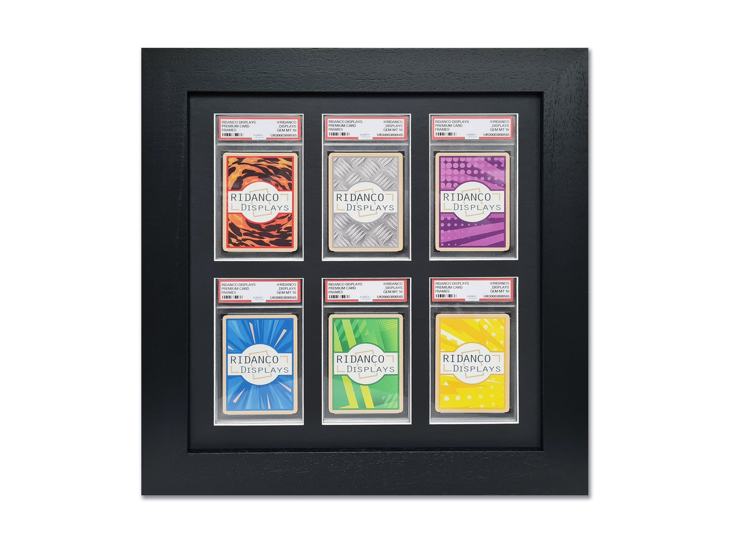 6 (2x3) Graded Card Slab Frame | Black, 39x29mm