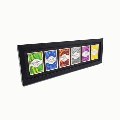 6 (1x6) Raw Trading Card Display Frame | Black | Ridanco Core