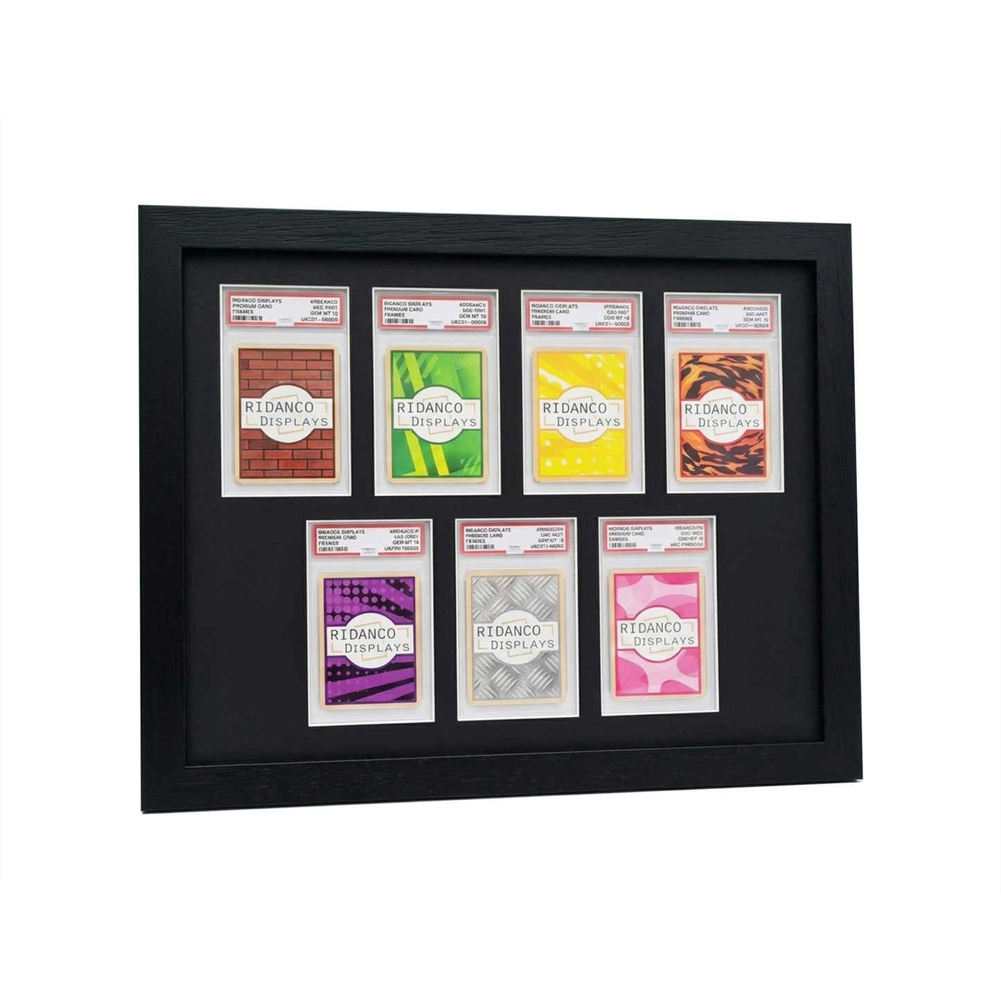 7 (4+3) Graded Card Slab Frame | Black | Ridanco Core