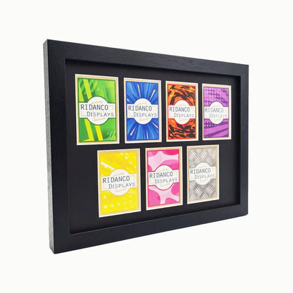 7 Raw (4+3) Trading Card Display Frame | Black, 22x22mm | Ridanco Core