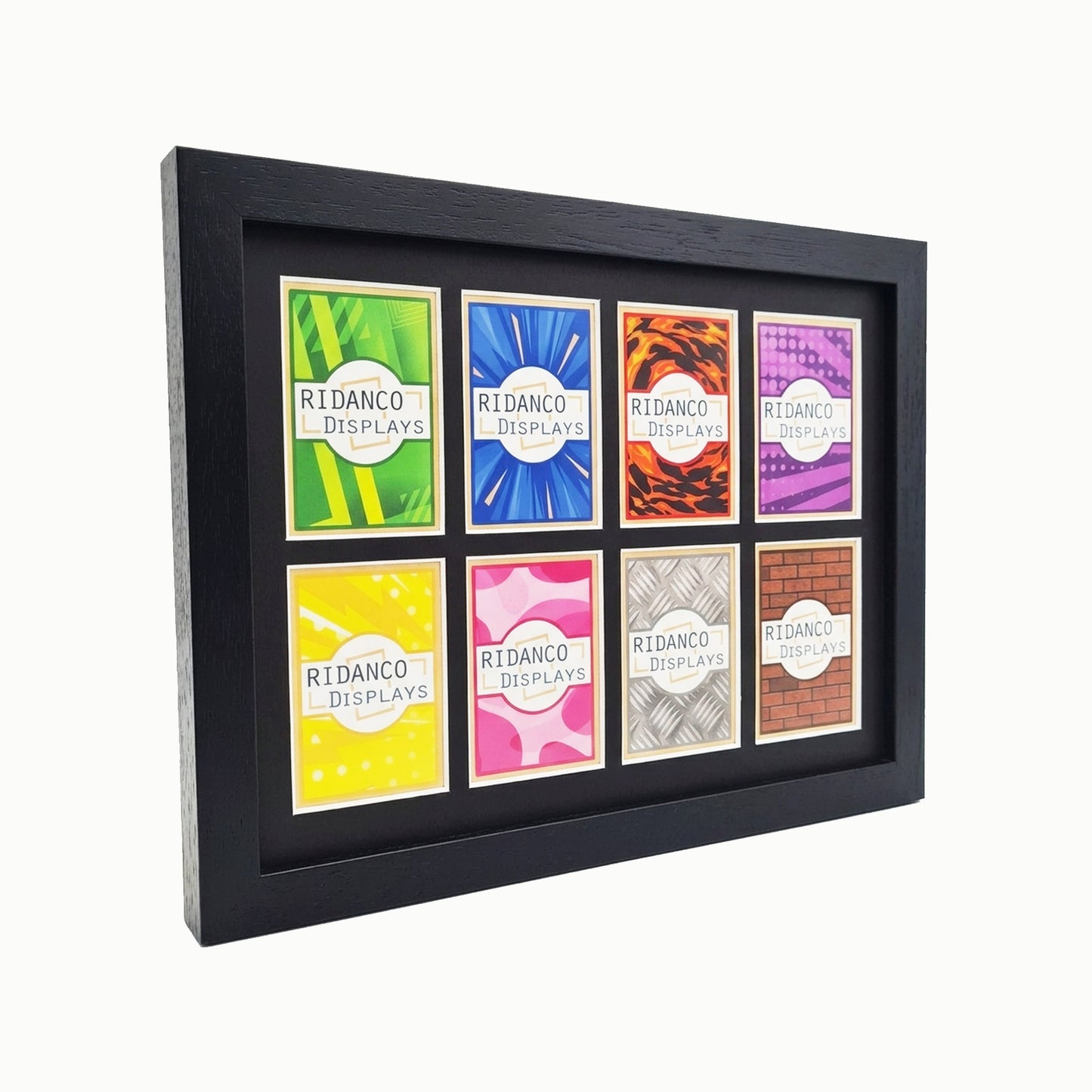 8 Raw Trading Card Display Frame | Black, 22x22mm | Ridanco Core